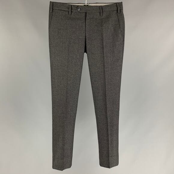 GERMANO Size 28 Grey Heather Wool Dress Pants - Picture 1 of 4